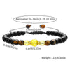 Bracelet Stone Geometric Handmade Retro Black Onyx Citrine Yellow Tiger Eye Unisex