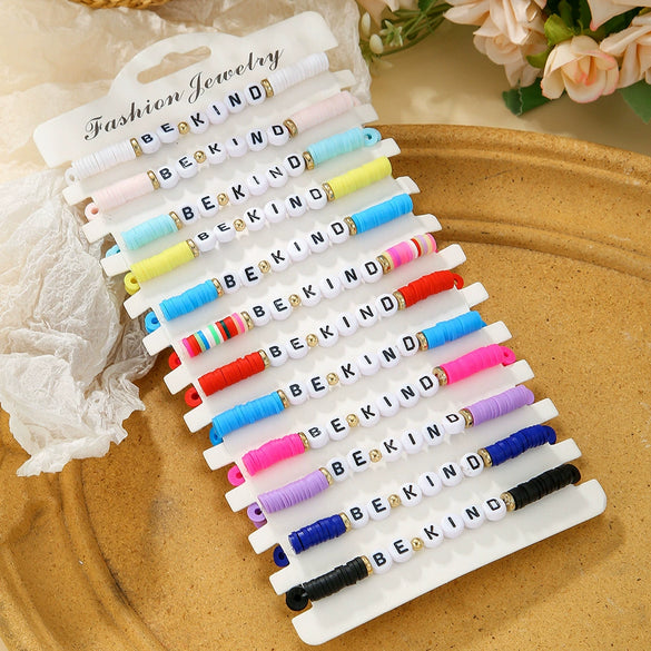 Bracelet Suit Rice Beads Acrylic Geometric Handmade