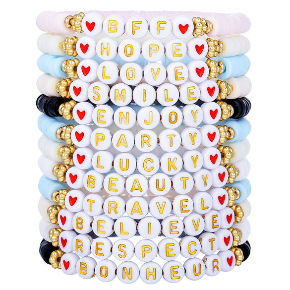 Bracelet Suit Rice Beads Acrylic Geometric Handmade
