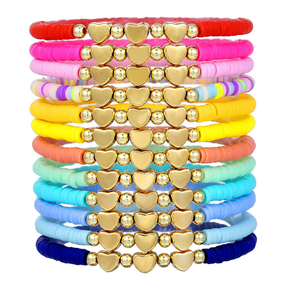 Bracelet Suit Rice Beads Acrylic Geometric Handmade