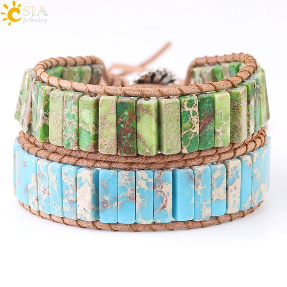 Bracelet Synthetic Stone Copper Accessories Geometric Electroplating Bohemian Handwoven Minimalist Style