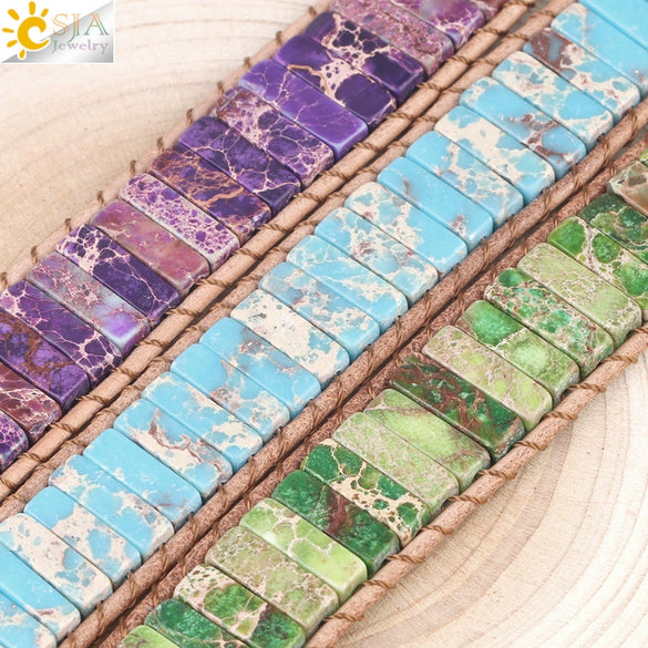 Bracelet Synthetic Stone Copper Accessories Geometric Electroplating Bohemian Handwoven Minimalist Style