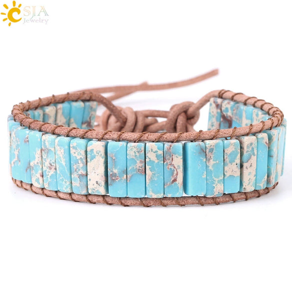 Bracelet Synthetic Stone Copper Accessories Geometric Electroplating Bohemian Handwoven Minimalist Style