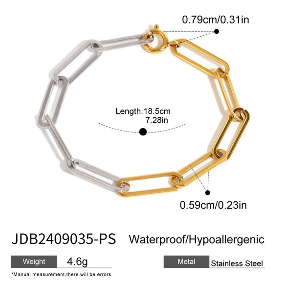 Bracelet Titanium Steel Color Matching Electroplating Geometric Women's