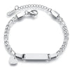 Bracelet Titanium Steel Curved Heart Butterfly Geometric Electroplated For Women