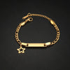 Bracelet Titanium Steel Curved Heart Butterfly Geometric Electroplated For Women