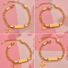 Bracelet Titanium Steel Curved Heart Butterfly Geometric Electroplated For Women