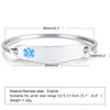 Bracelet Titanium Steel Curved Medical Logo Electroplating