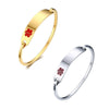 Bracelet Titanium Steel Curved Medical Logo Electroplating