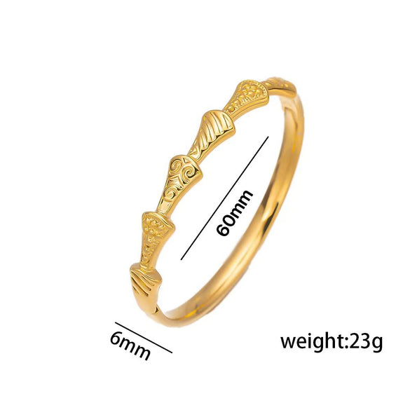 Bracelet Titanium Steel Fanshaped Electroplating Simple Luxury Design