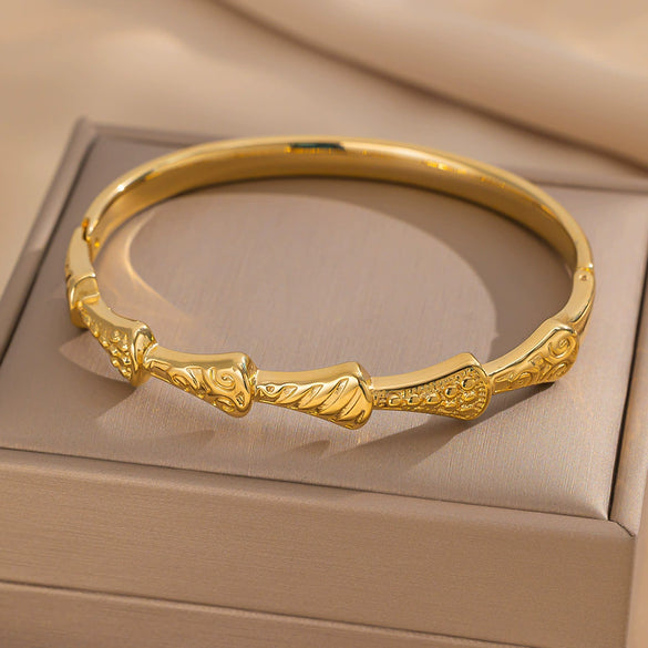 Bracelet Titanium Steel Fanshaped Electroplating Simple Luxury Design