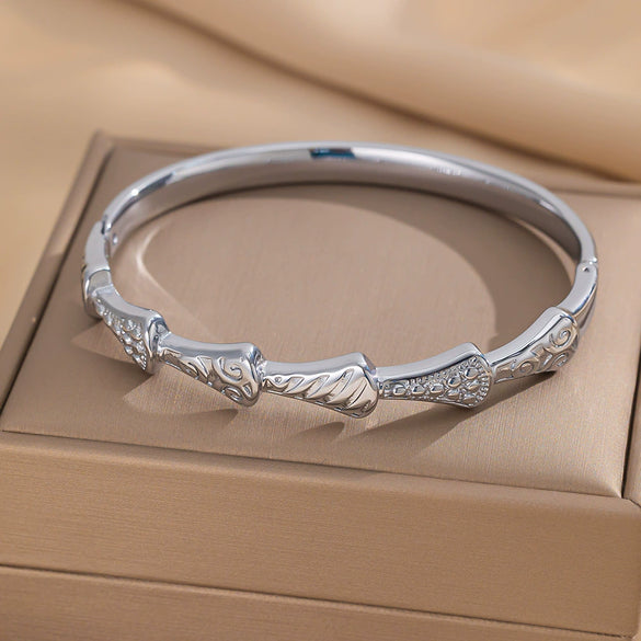 Bracelet Titanium Steel Fanshaped Electroplating Simple Luxury Design