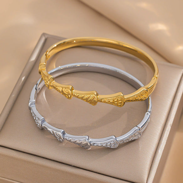 Bracelet Titanium Steel Fanshaped Electroplating Simple Luxury Design