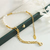 Bracelet 316L Stainless Steel Geometric Beaded Chain Electroplating Freshwater Pearl Women's