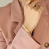 Bracelet 316L Stainless Steel Geometric Beaded Chain Electroplating Freshwater Pearl Women's