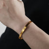 Bracelet Titanium Steel Geometric Cshaped Electroplated Unisex