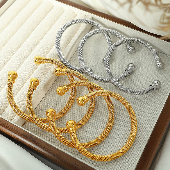 Bracelet 316L Stainless Steel Geometric Electroplated Highgrade