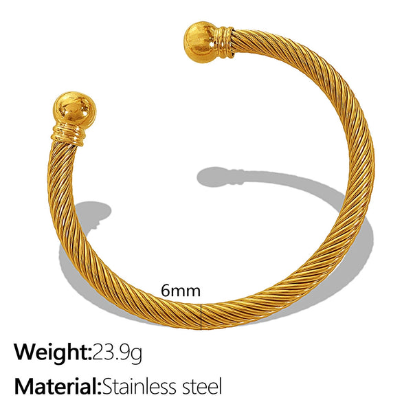 Bracelet 316L Stainless Steel Geometric Electroplated Highgrade