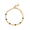 Bracelet Titanium Steel Geometric Electroplated With 18K Gold And Color Zircon