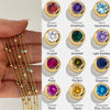 Bracelet Titanium Steel Geometric Electroplated With 18K Gold And Color Zircon