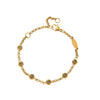 Bracelet Titanium Steel Geometric Electroplated With 18K Gold And Color Zircon