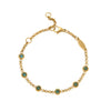 Bracelet Titanium Steel Geometric Electroplated With 18K Gold And Color Zircon