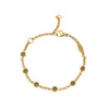 Bracelet Titanium Steel Geometric Electroplated With 18K Gold And Color Zircon
