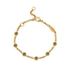 Bracelet Titanium Steel Geometric Electroplated With 18K Gold And Color Zircon