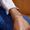 Bracelet Titanium Steel Geometric Electroplated With 18K Gold And Color Zircon