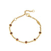 Bracelet Titanium Steel Geometric Electroplated With 18K Gold And Color Zircon