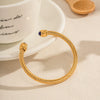 Bracelet Titanium Steel Geometric Electroplating Lapis Lazuli