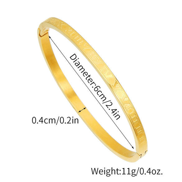 Bracelet Titanium Steel Geometric Electroplating Punk Hiphop Open Couple Men's