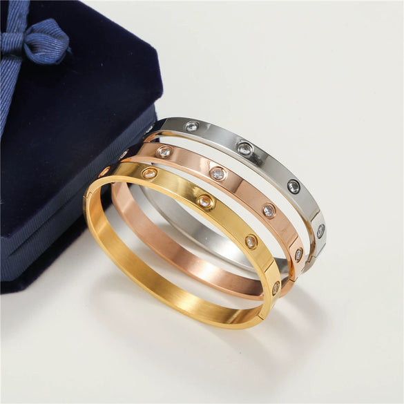 Bracelet Titanium Steel Geometric Electroplating Unisex