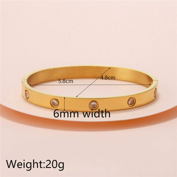Bracelet Titanium Steel Geometric Electroplating Unisex