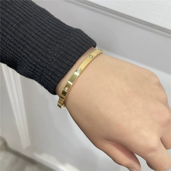 Bracelet Titanium Steel Geometric Electroplating Unisex
