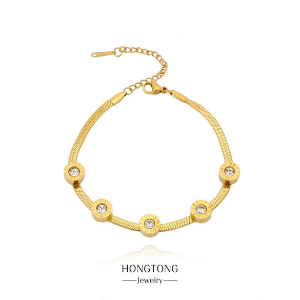 Bracelet Titanium Steel Geometric Electroplating Women's Fashion Cold Style Simple Niche Design Color Protection