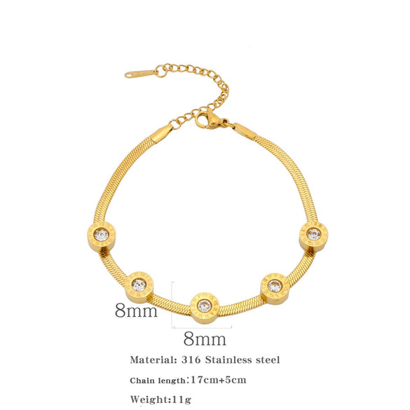 Bracelet Titanium Steel Geometric Electroplating Women's Fashion Cold Style Simple Niche Design Color Protection