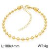 Bracelet Titanium Steel Geometric Pattern Handmade Round Bead Blade Chain Cuban Chain Style