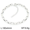 Bracelet Titanium Steel Geometric Pattern Handmade Round Bead Blade Chain Cuban Chain Style