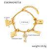 Bracelet Titanium Steel Geometric Pattern 18K Gold Plated