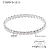 Bracelet Titanium Steel Geometric Polka Dot Buckle 18K Gold Electroplated