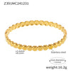 Bracelet Titanium Steel Geometric Polka Dot Buckle 18K Gold Electroplated