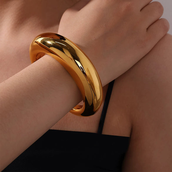 Bracelet 316L Stainless Steel Geometric Simple Electroplated Jewelry For Women