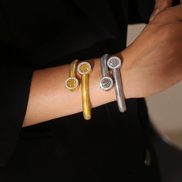 Bracelet 316L Stainless Steel Geometric Simple Style Electroplated