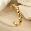Bracelet Titanium Steel Geometric Spiral Design 18K Gold Plated
