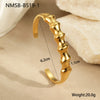 Bracelet Titanium Steel Geometric Spiral Design 18K Gold Plated