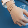 Bracelet 316L Stainless Steel Geometric Threelayer Stacked Cross Electroplating Jewelry For Women