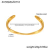 Bracelet Titanium Steel Geometric Wavy Line Open Electroplated