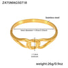 Bracelet Titanium Steel Geometric Wavy Line Open Electroplated