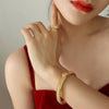 Bracelet 316L Stainless Steel Gold Plated Inlaid Zircon Electroplating